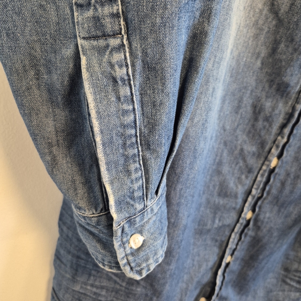 Frank & Eileen Denim Shirt Dress in Blue - Picture 9 of 16
